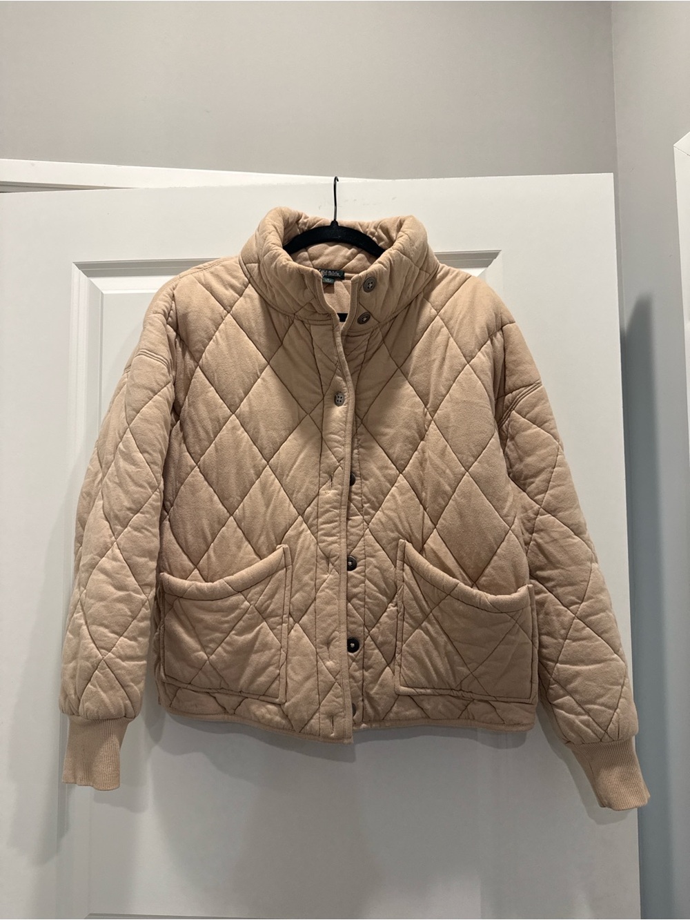 Wild Fable Quilted Button Jacket Brown Medium